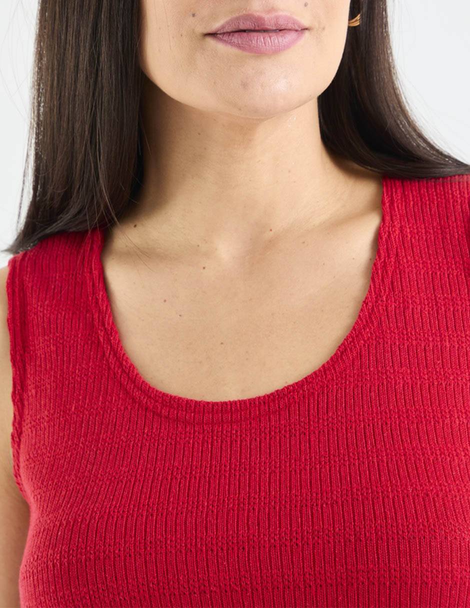 Top cuello redondo tirante ancho 4