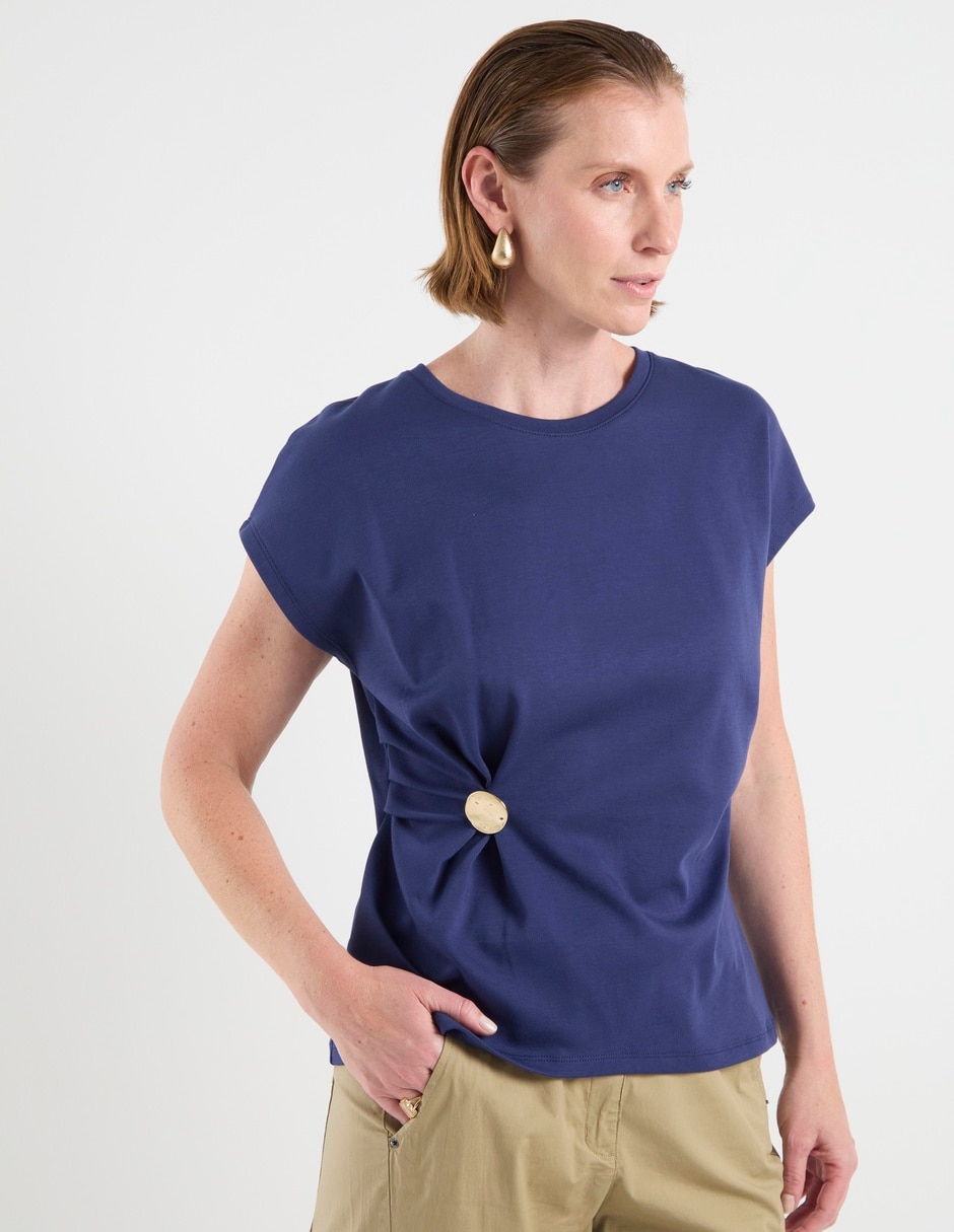 Blusa manga corta para mujer