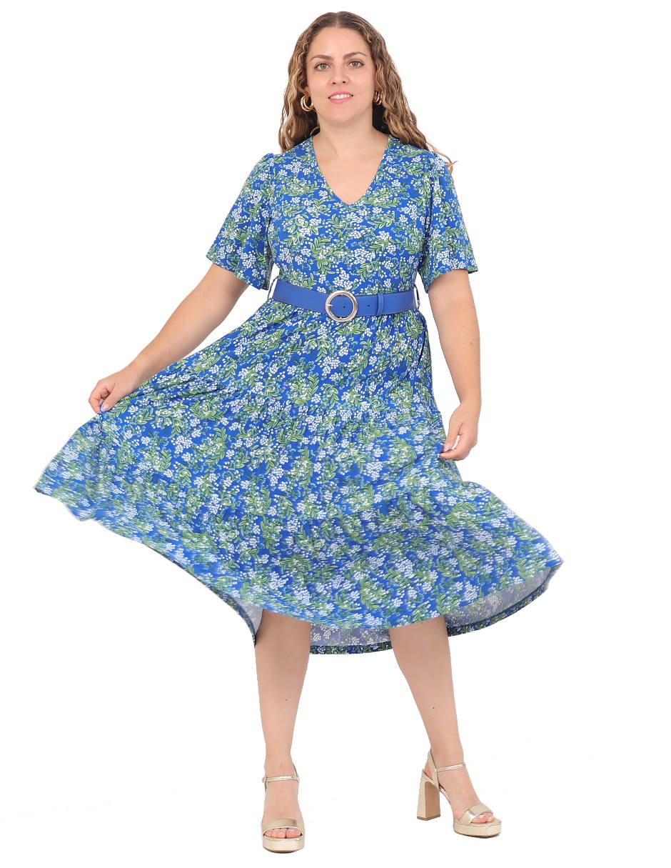 Vestido midi casual Grupo Virginia para mujer Vestido midi casual Grupo Virginia para mujer