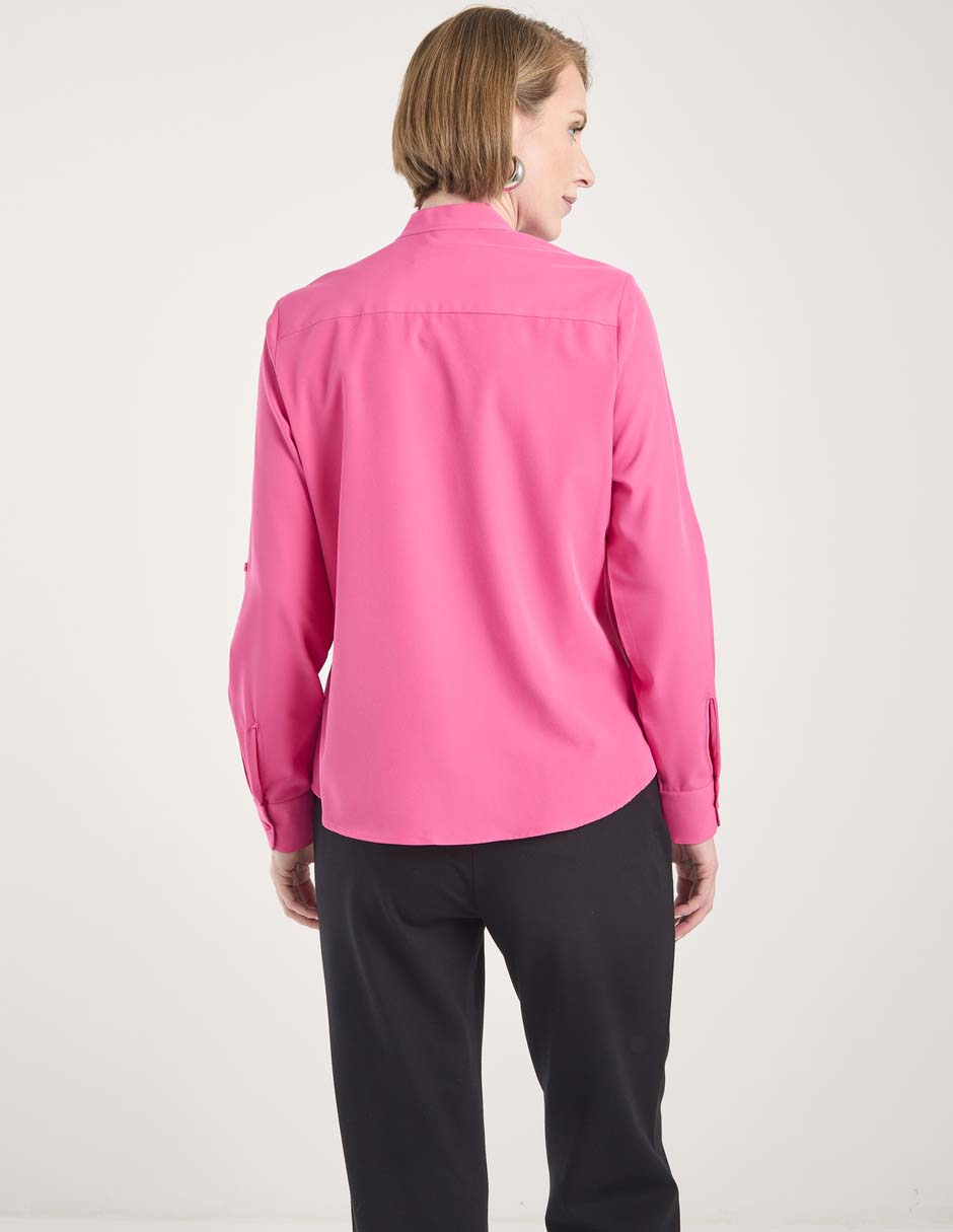 Blusa camisera manga larga para mujer 2