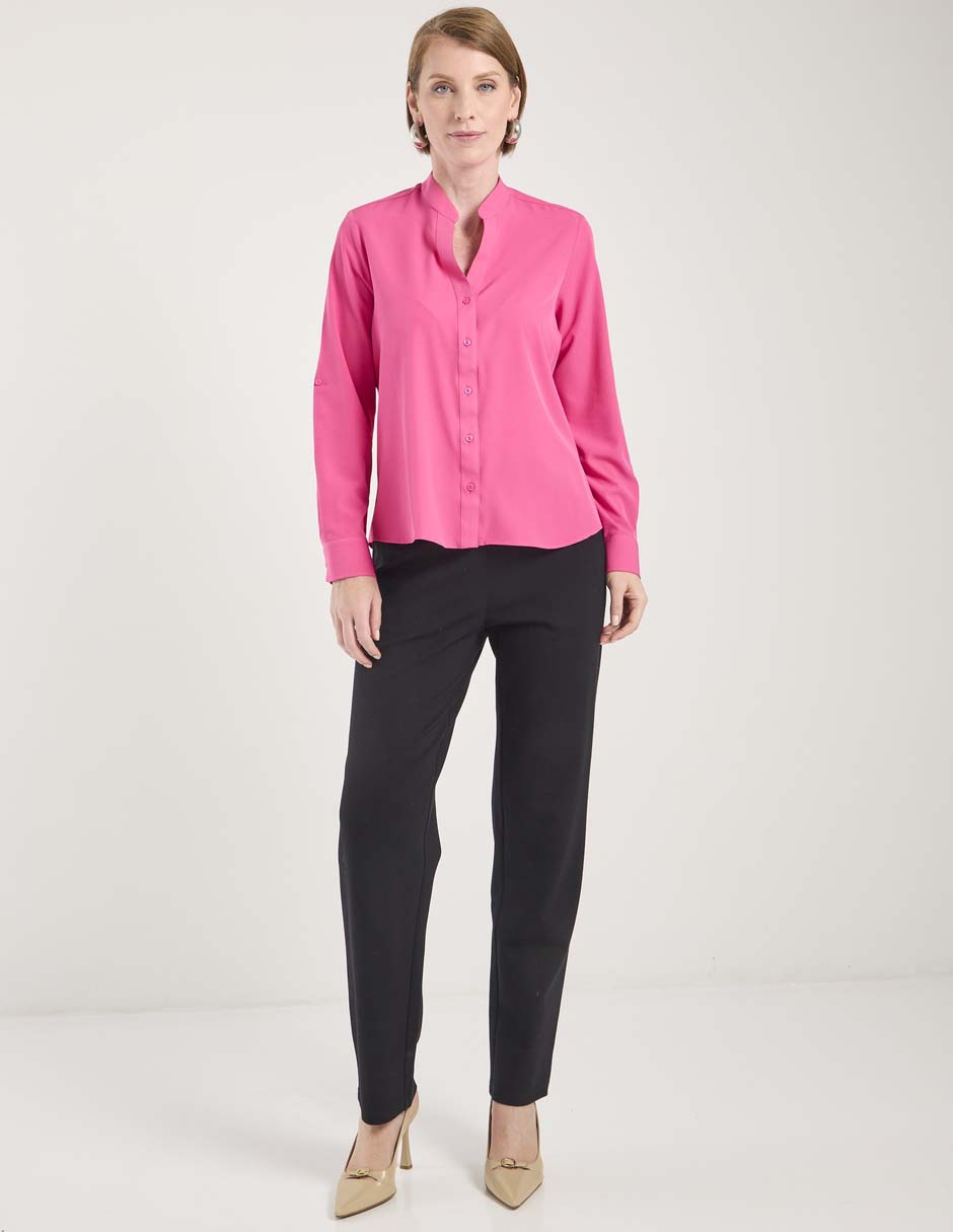Blusa camisera manga larga para mujer 3