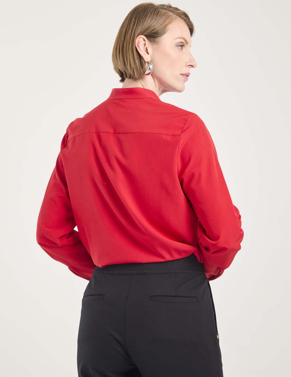Blusa camisera manga larga para mujer 2