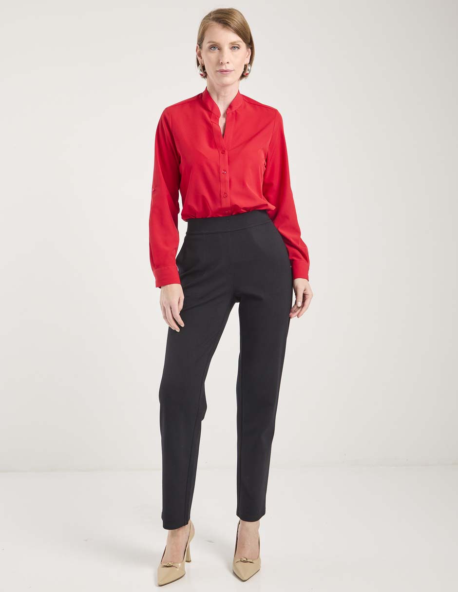 Blusa camisera manga larga para mujer 3