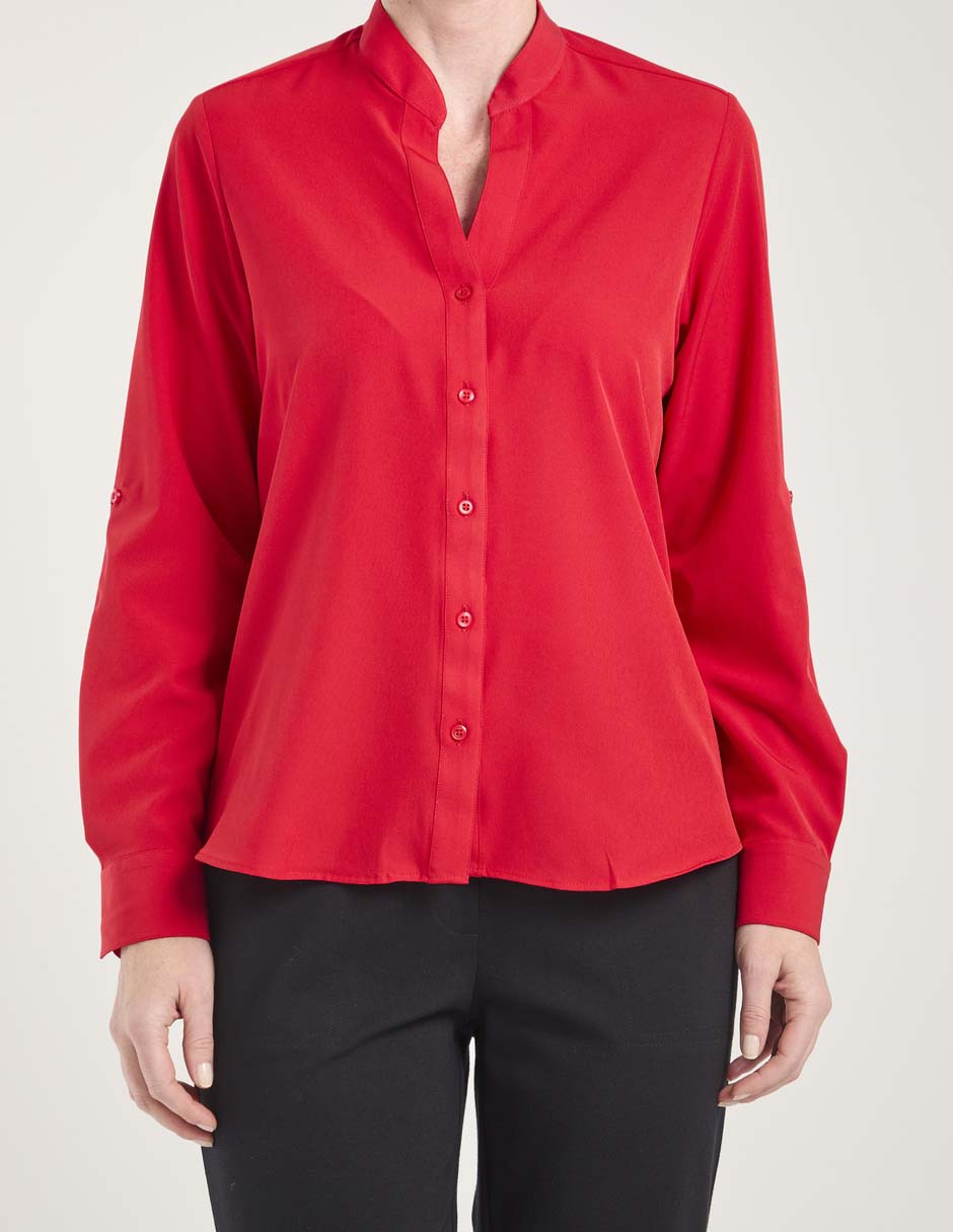 Blusa camisera manga larga para mujer 5
