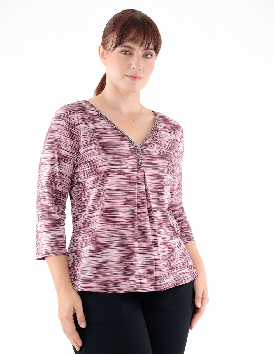 Blusa manga 3/4 para mujer