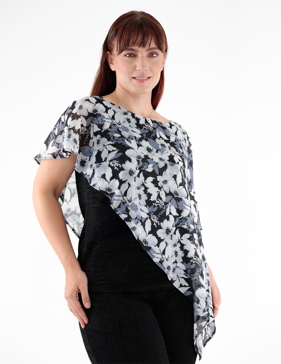 Blusa manga corta para mujer