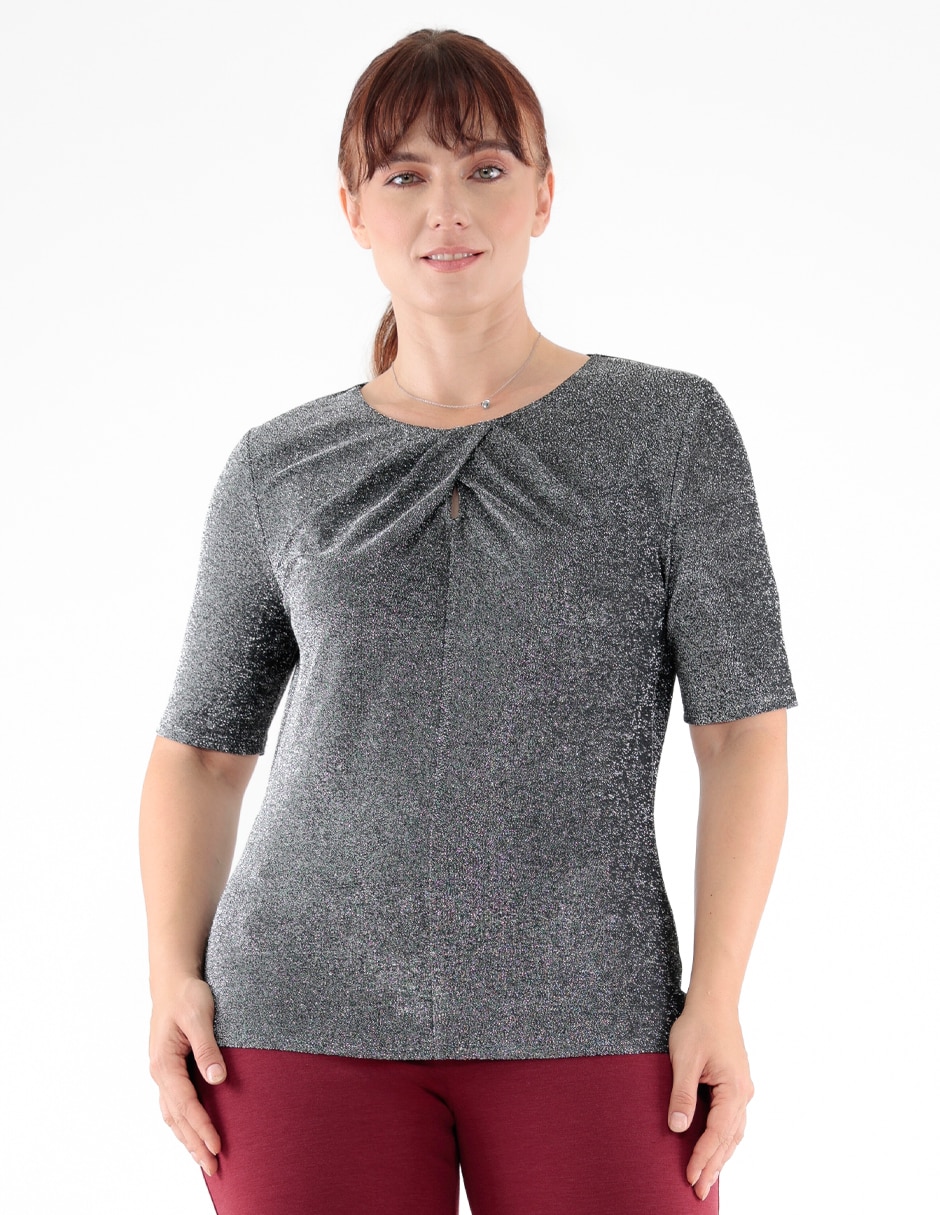 Blusa manga corta para mujer