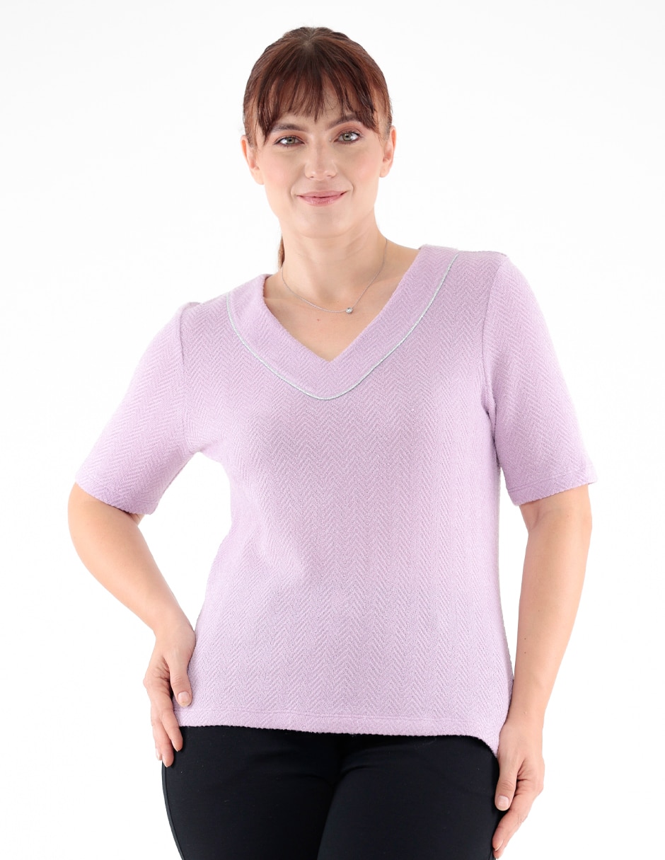 Blusa manga corta para mujer
