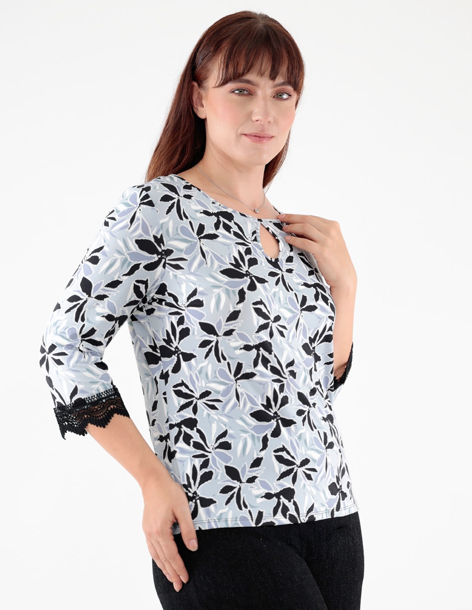 Blusa manga 3/4 para mujer