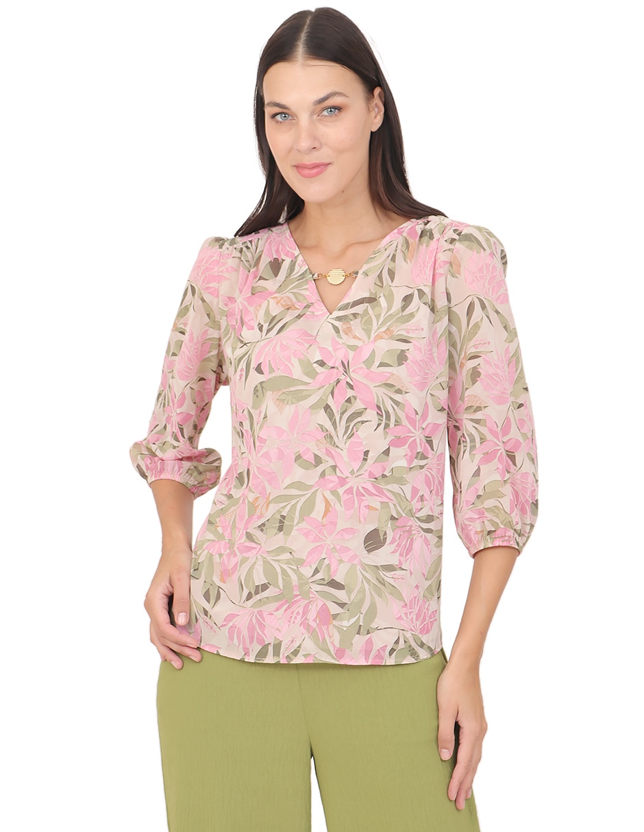 Blusa manga 3/4 para mujer