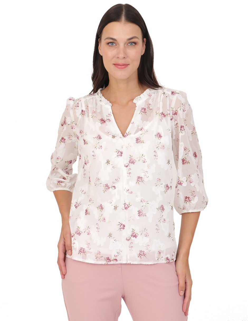 Blusa manga 3/4 para mujer