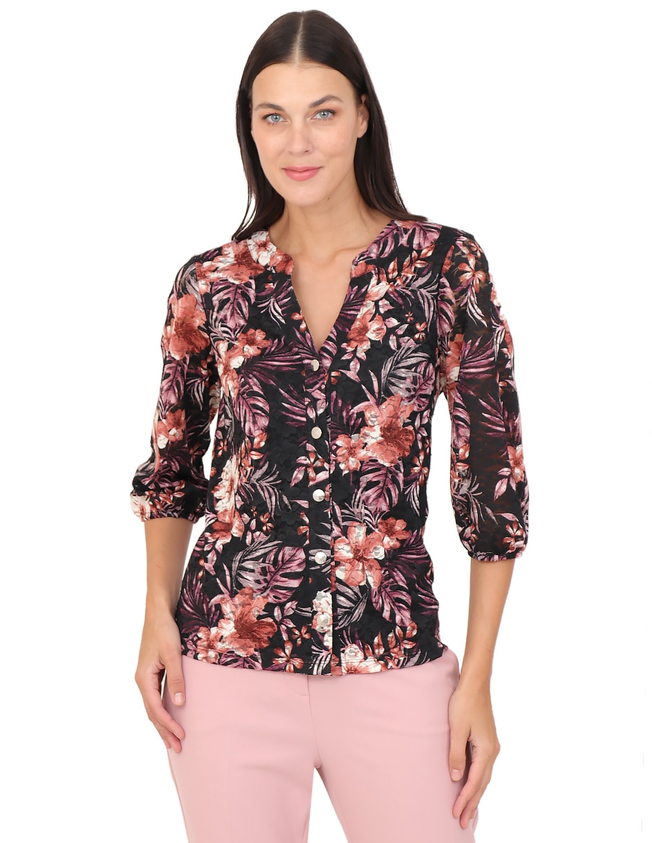 Blusa manga 3/4 para mujer