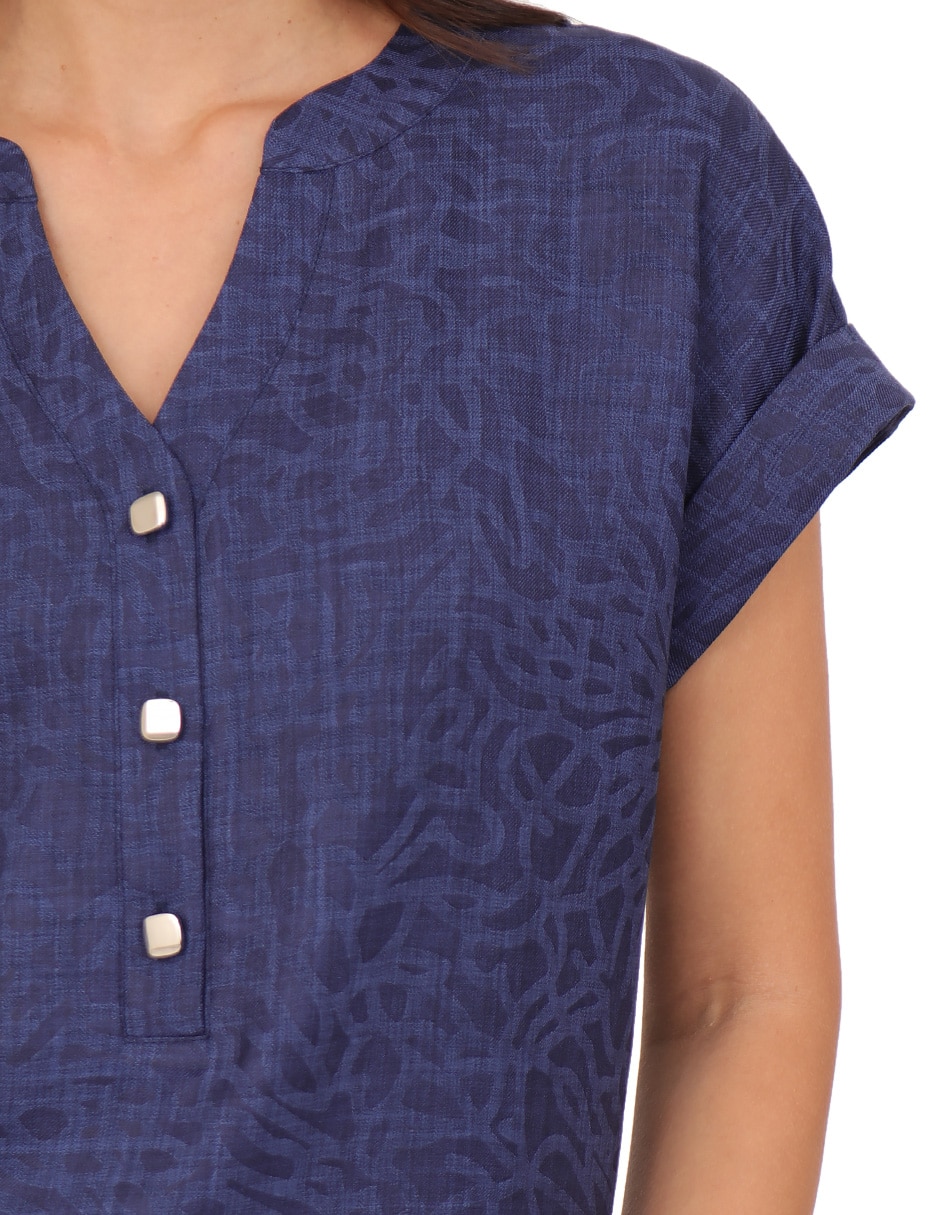 Blusa manga corta para mujer 4