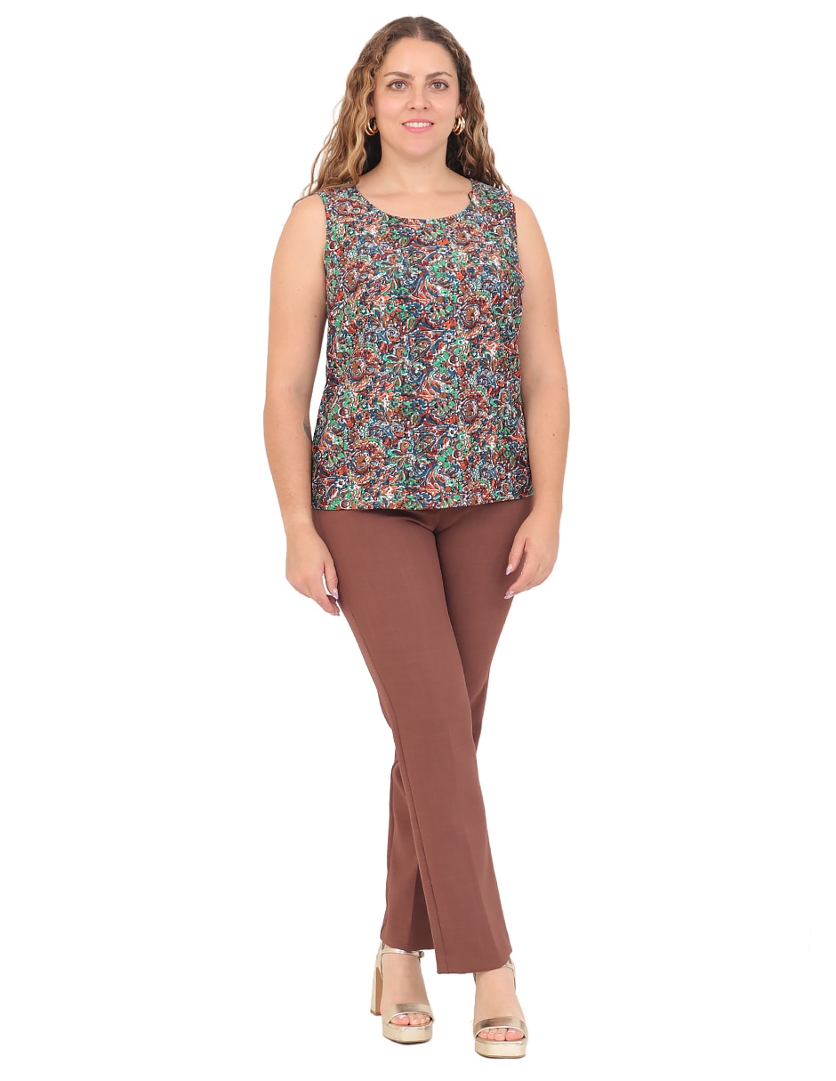 Top cuello redondo tirante ancho 3