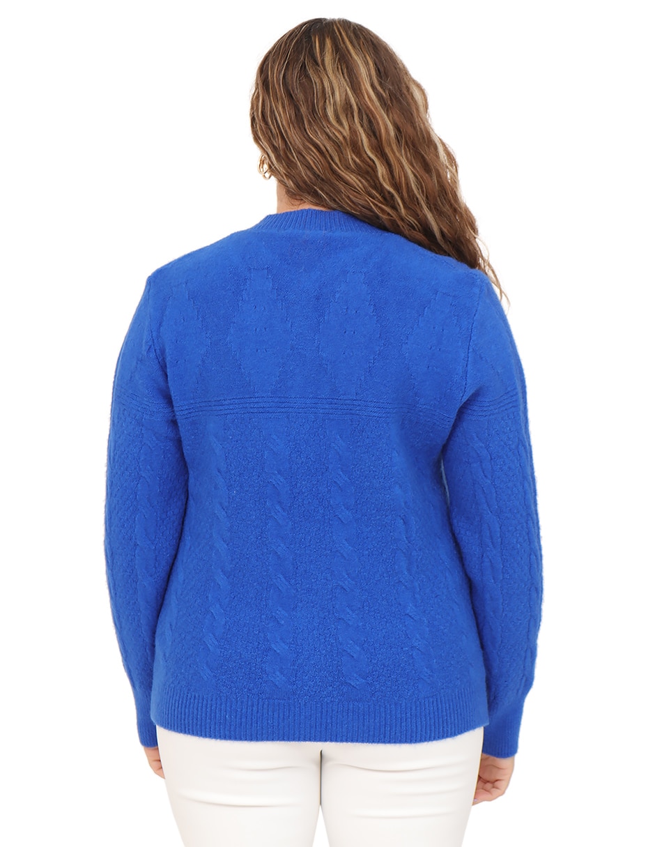 Suéter cuello redondo para mujer 2