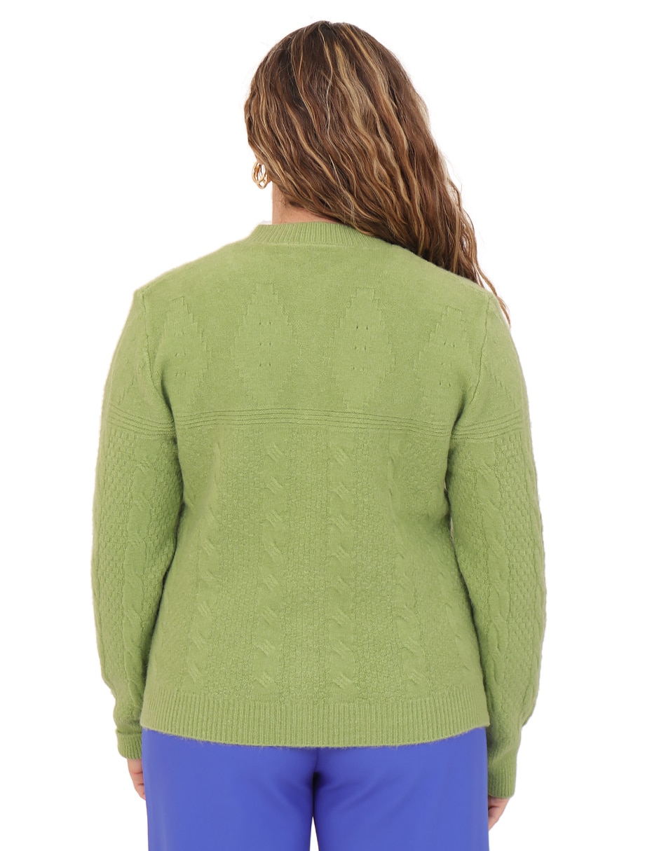 Suéter cuello redondo para mujer 2