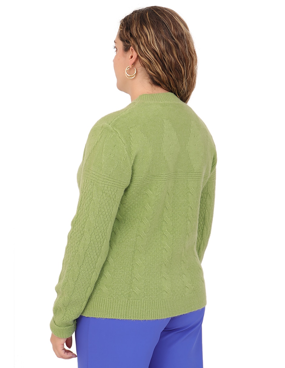 Suéter cuello redondo para mujer 7