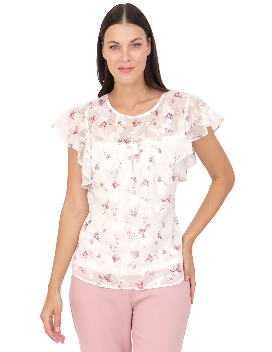 Blusa manga corta para mujer