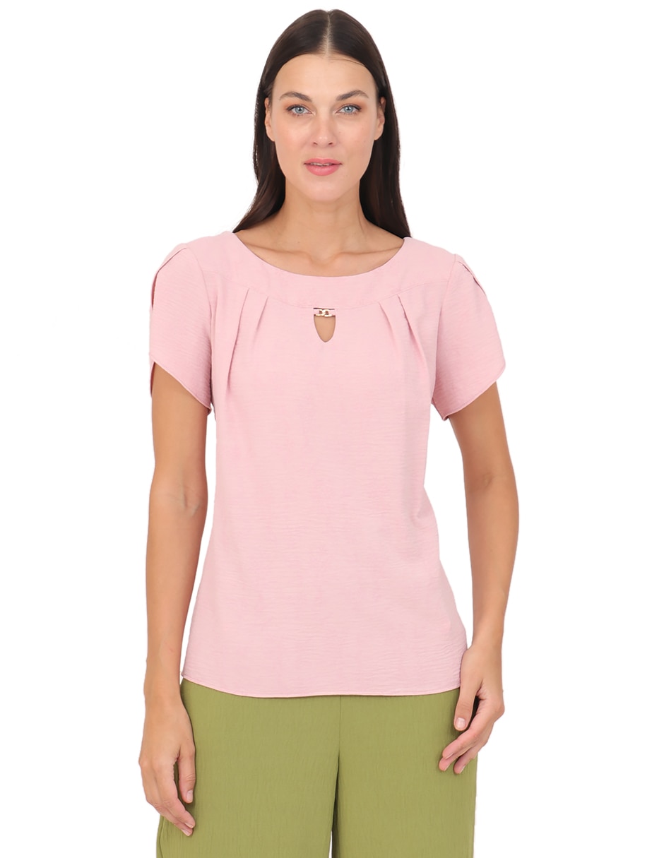 Blusa manga corta para mujer