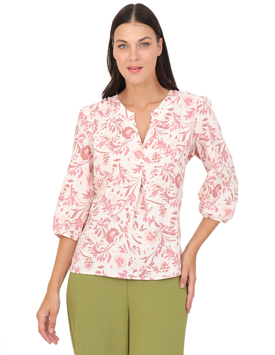 Blusa manga 3/4 para mujer
