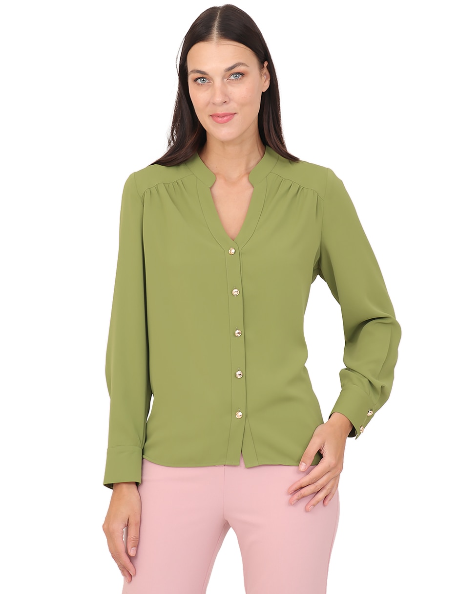 Blusa manga larga para mujer