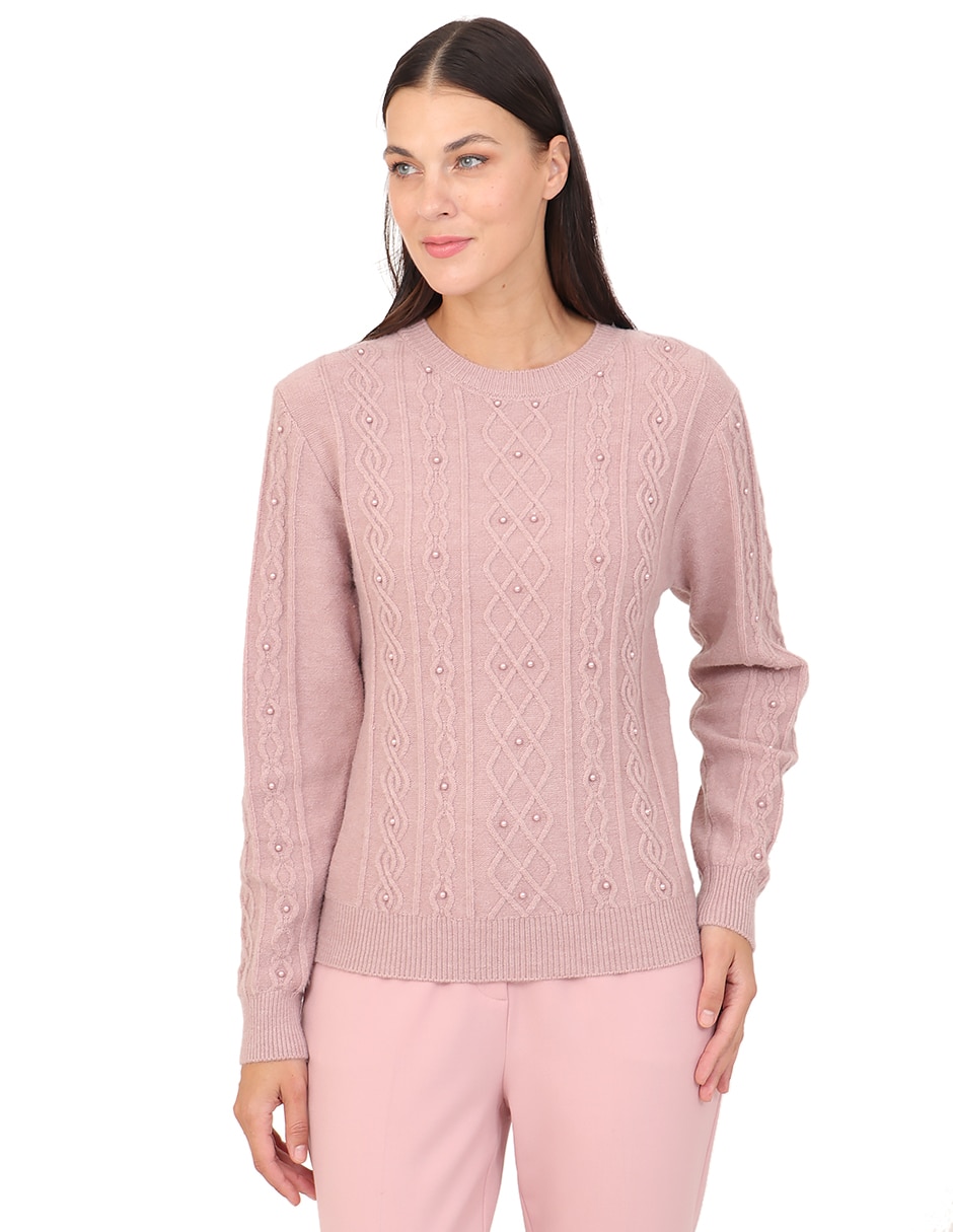 Suéter cuello redondo para mujer 6