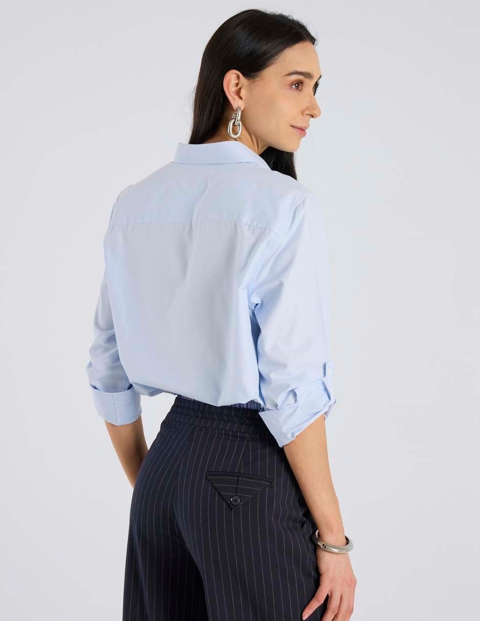 Blusa camisera manga larga para mujer 2
