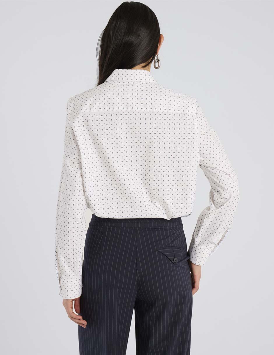 Blusa camisera manga larga para mujer 2