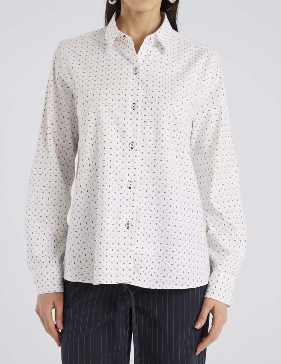 Blusa camisera manga larga para mujer 5