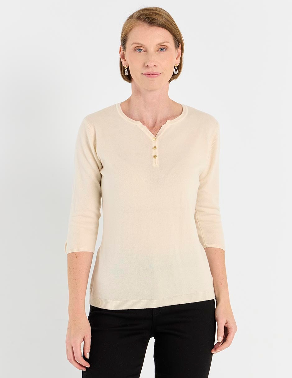 Blusa manga 3/4 para mujer