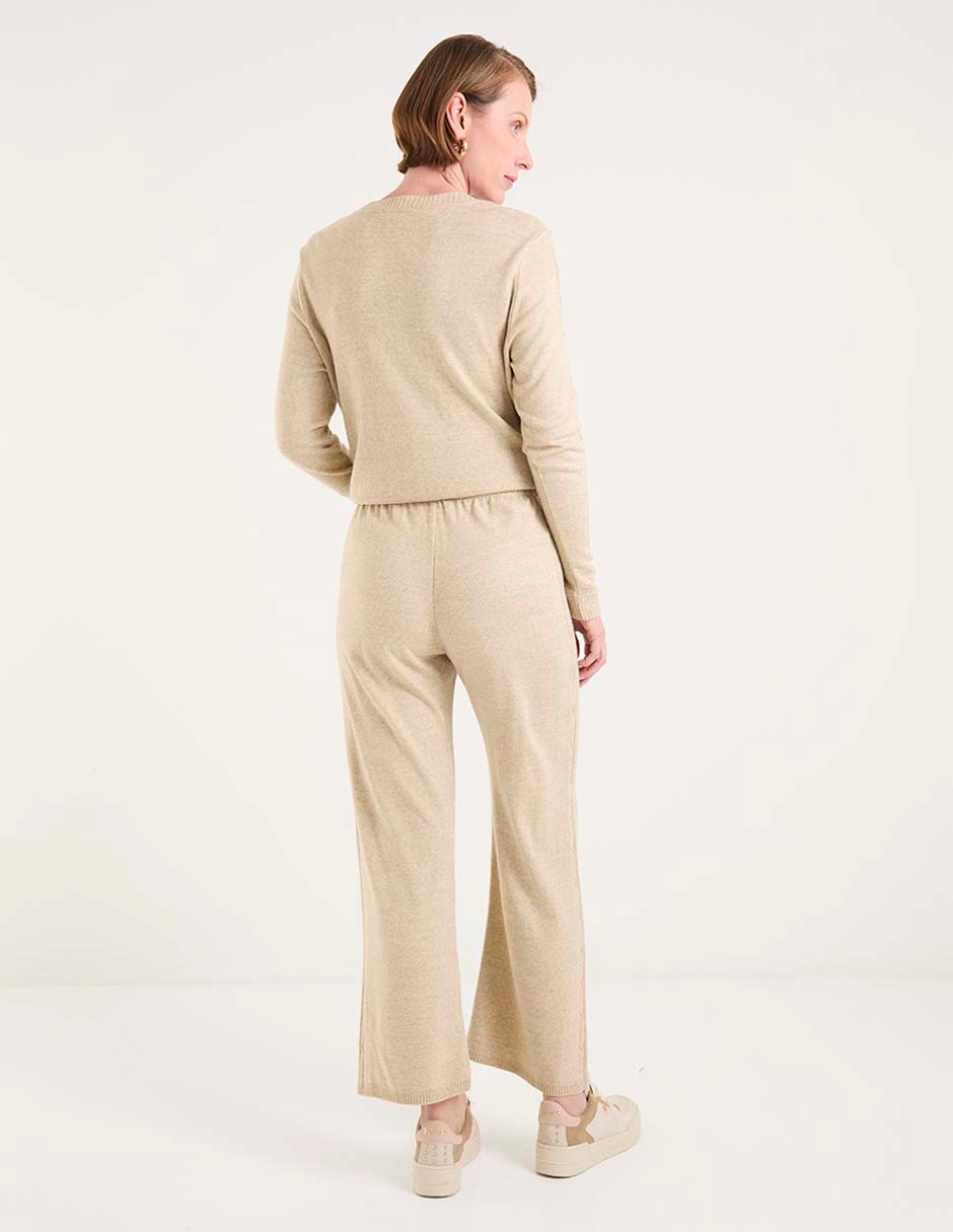 Pants regular con elástico para mujer 2