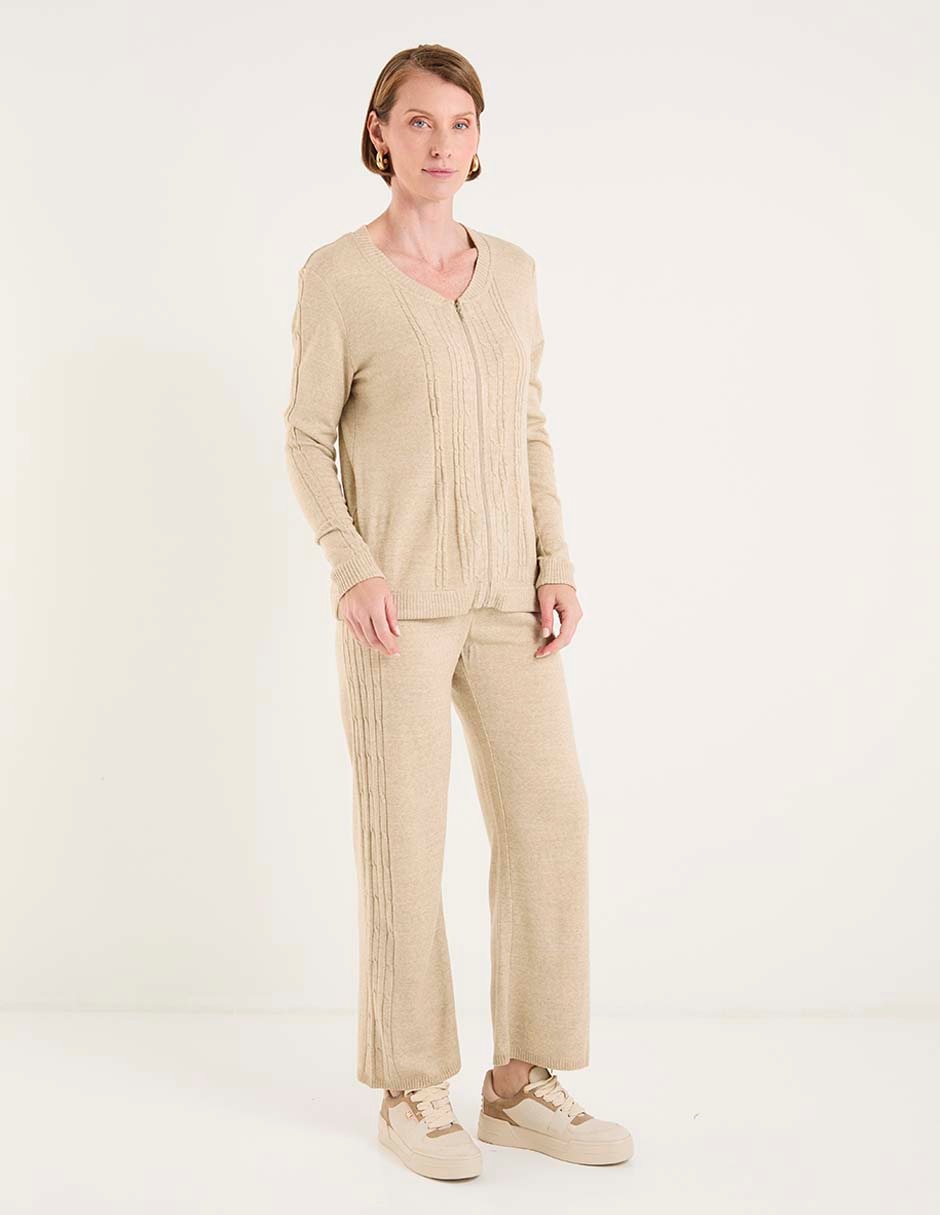 Pants regular con elástico para mujer 3