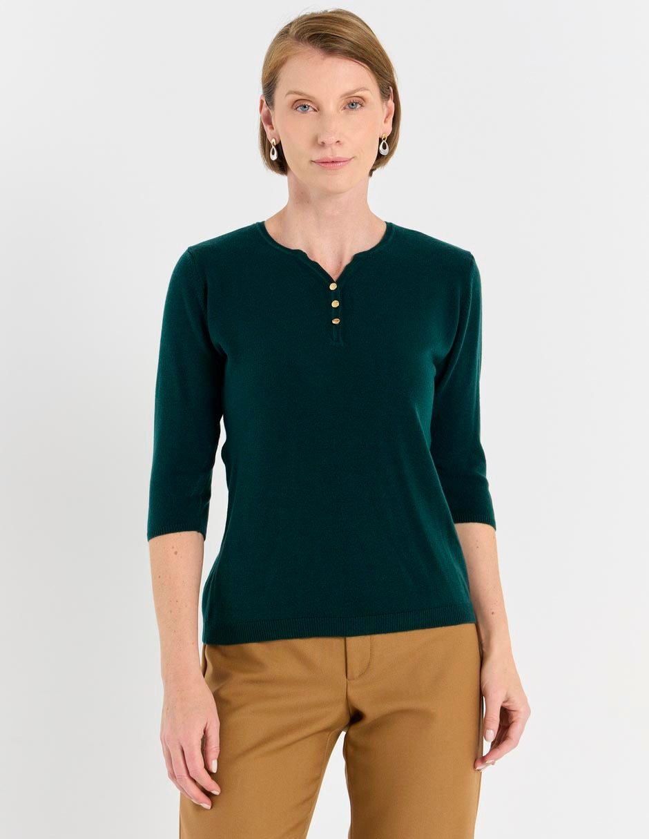 Blusa manga 3/4 para mujer