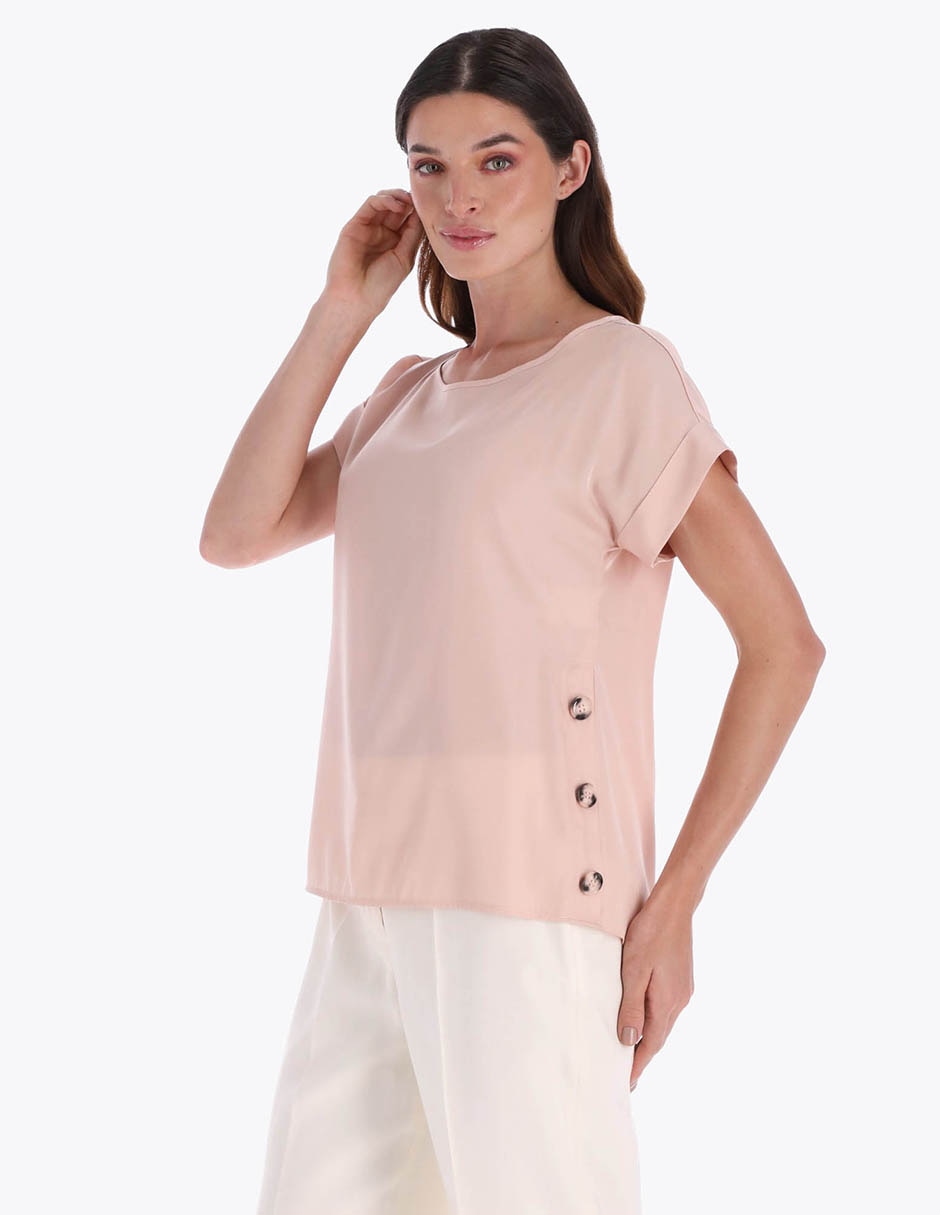 Blusa manga corta para mujer