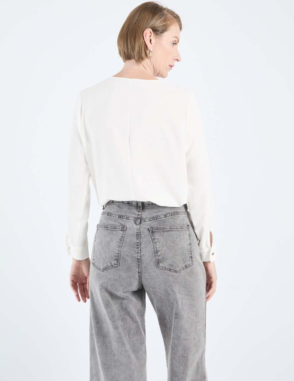 Blusa túnica manga larga para mujer 2