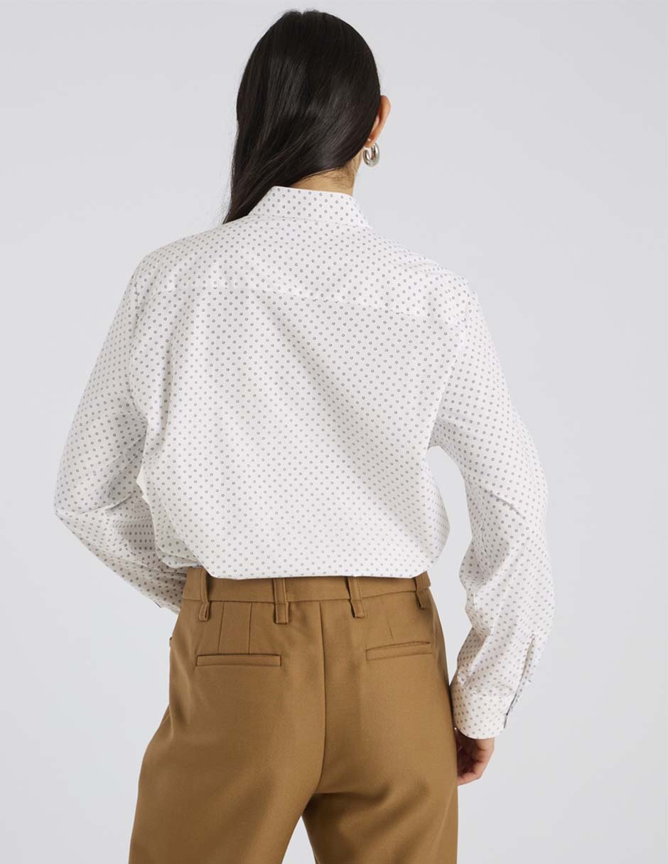 Blusa camisera manga larga para mujer 2