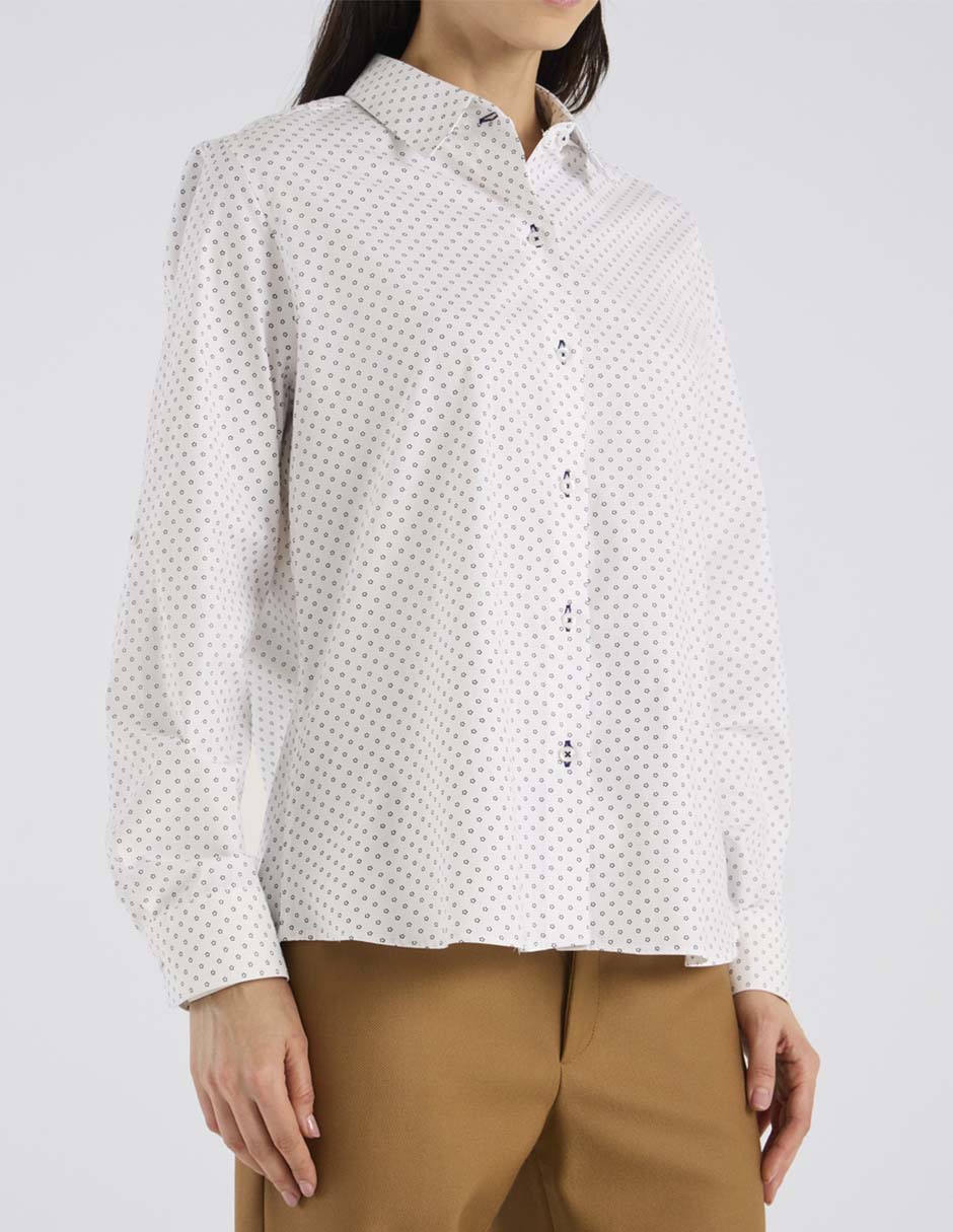 Blusa camisera manga larga para mujer 5
