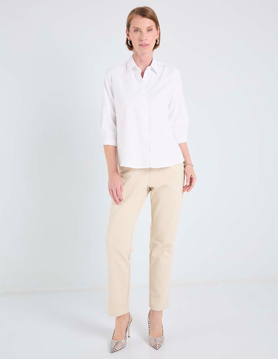 Blusa camisera manga 3/4 para mujer 3