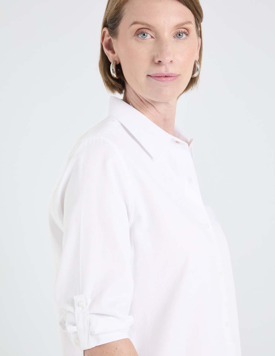 Blusa camisera manga 3/4 para mujer 5