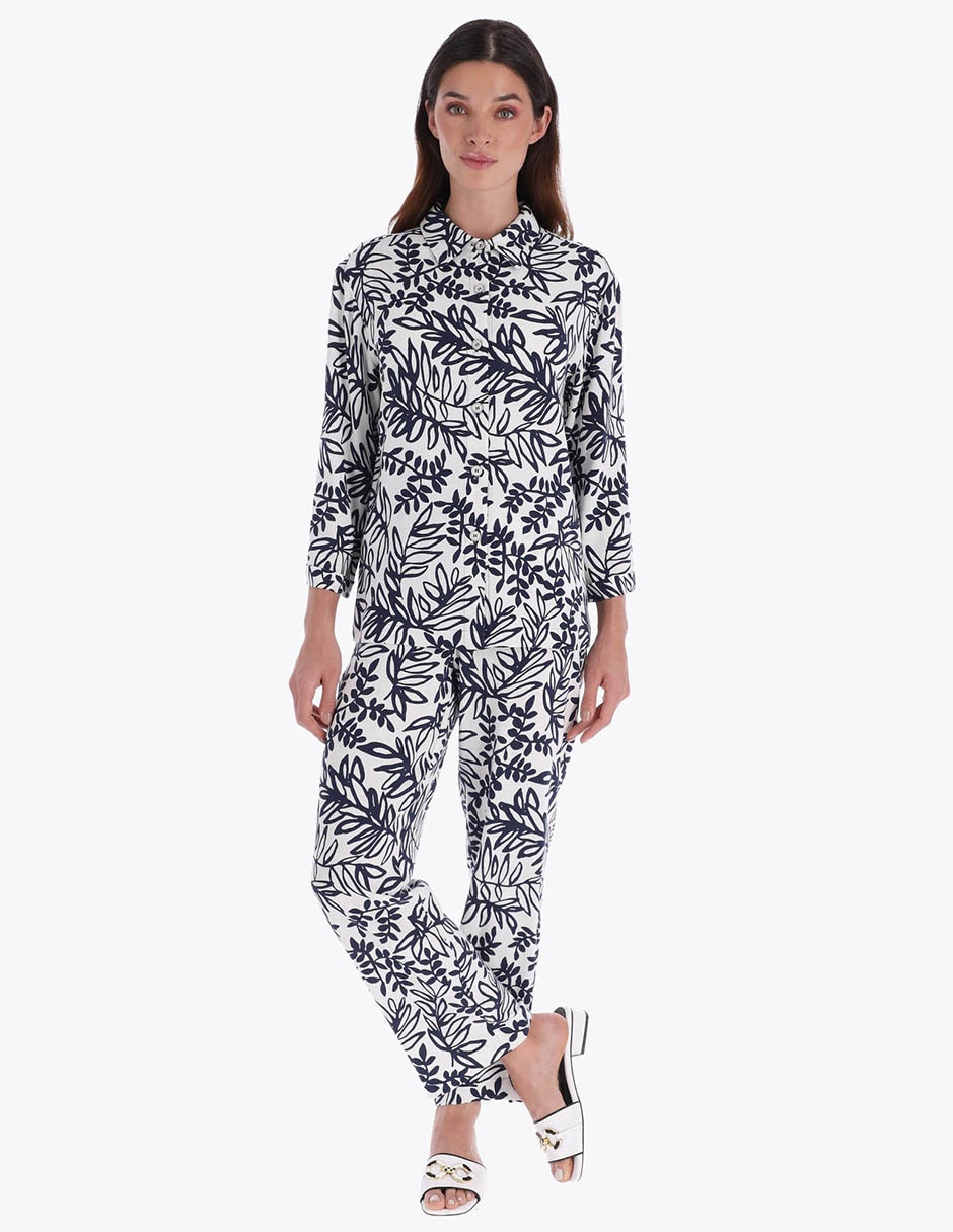 Blusa camisera manga 3/4 para mujer 3