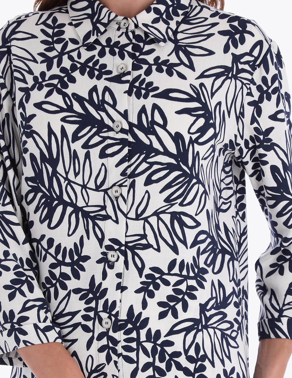 Blusa camisera manga 3/4 para mujer 4