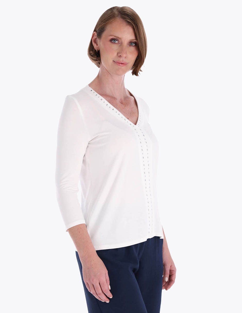 Blusa manga 3/4 para mujer