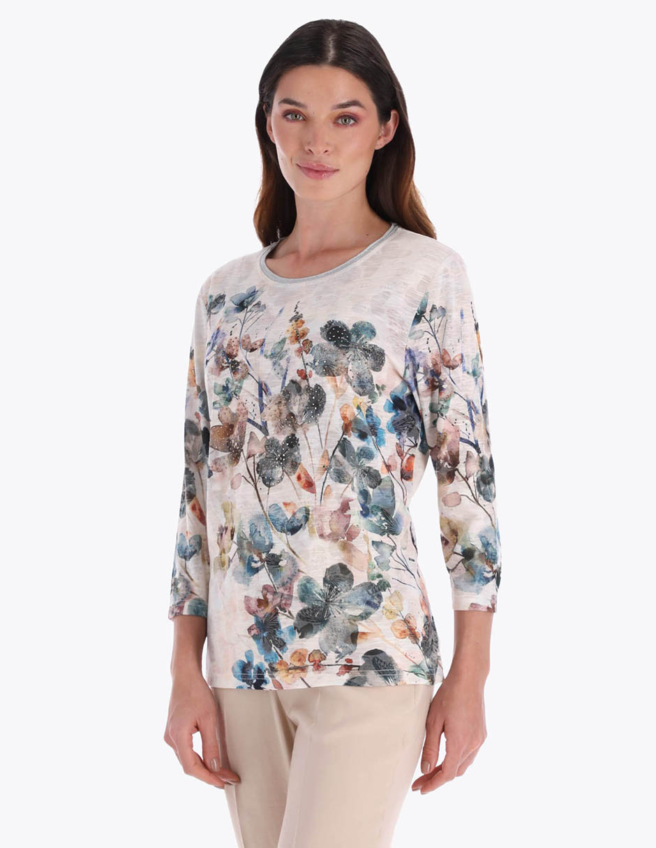Blusa manga 3/4 para mujer