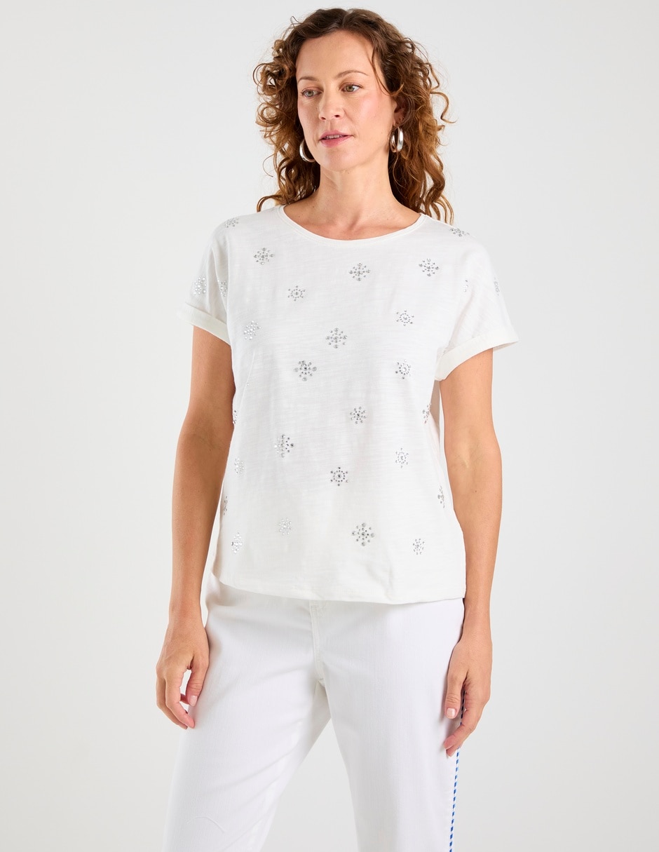 Blusa manga corta para mujer