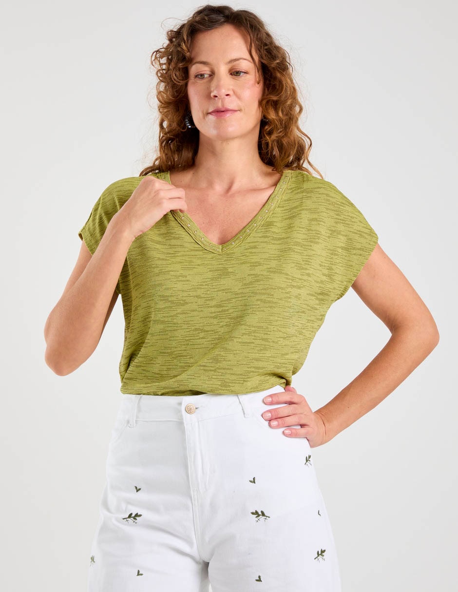 Blusa manga corta para mujer 2