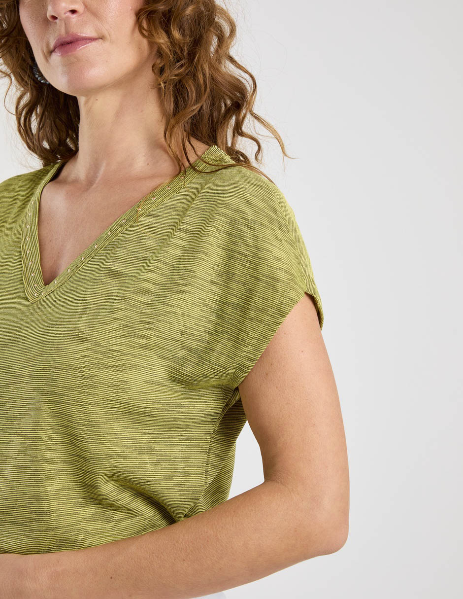 Blusa manga corta para mujer 5