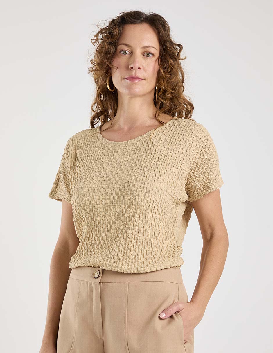 Blusa manga corta para mujer