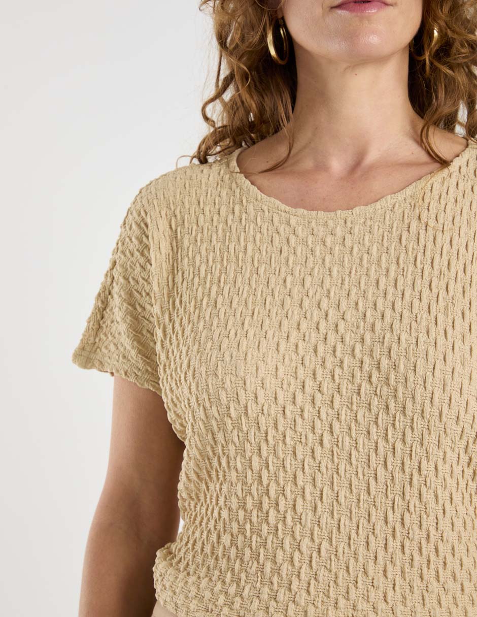 Blusa manga corta para mujer 4