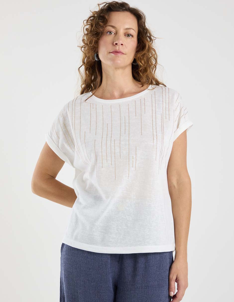 Blusa manga corta para mujer