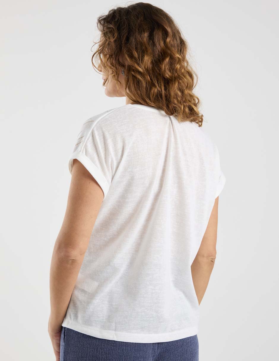 Blusa manga corta para mujer 6